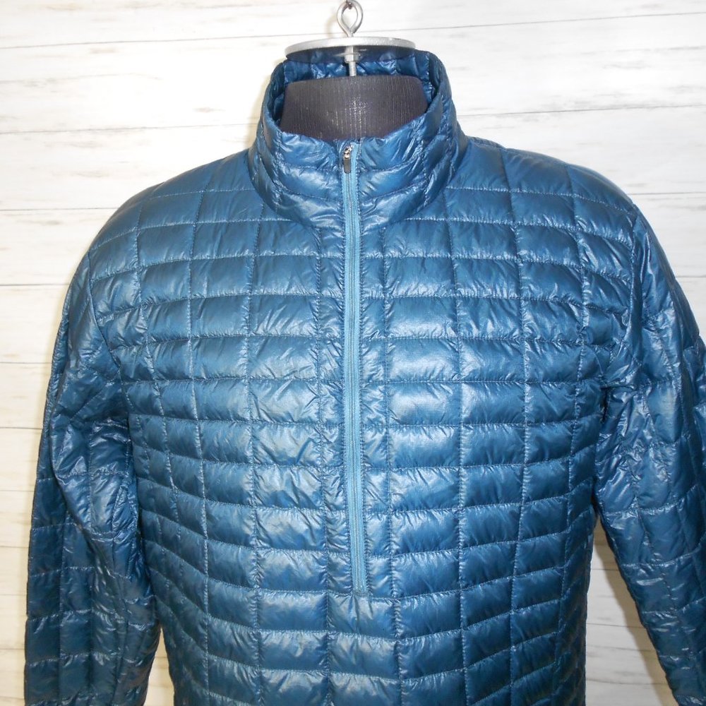 Patagonia Blue Puffer Pullover 1/2 Zip Jacket Mens Sz. XL GOOSE DOWN ULTRA LIGHT - Picture 2 of 15